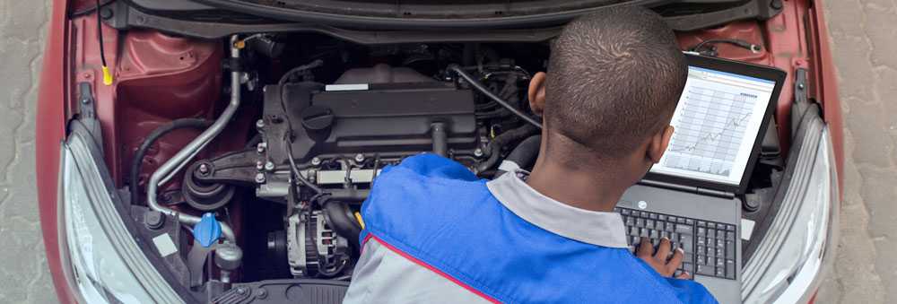 One of our technicians performing Car Diagnostics Bingham Branch